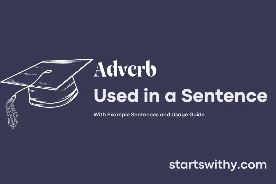 Adverb In A Sentence Examples Ways To Use Adverb