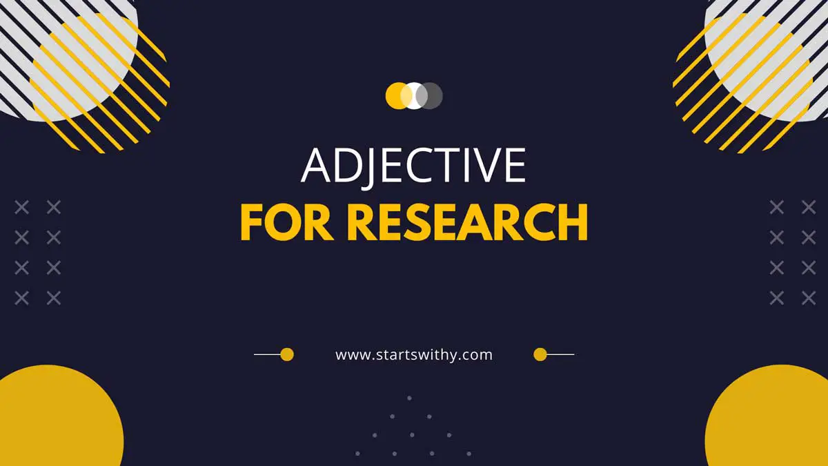 research adjectives