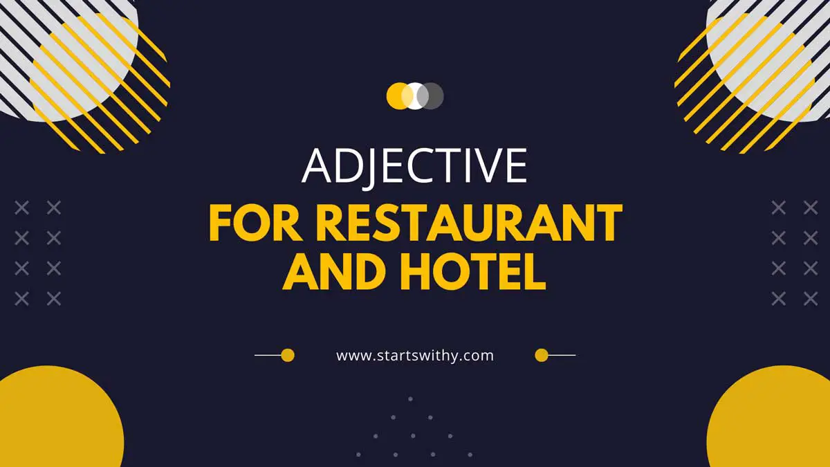 Is Restaurant An Adjective