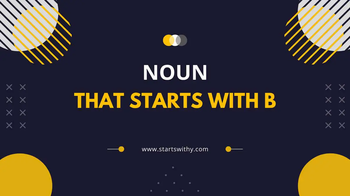 5400+ Nouns That Start With B