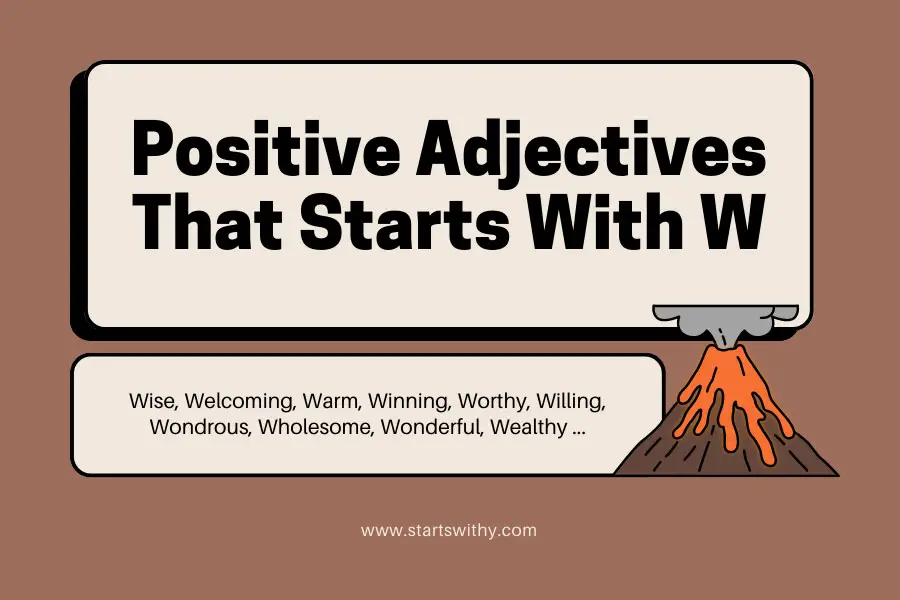 Positive Adjectives That Starts With W