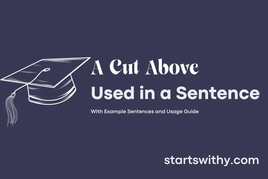 sentence with A Cut Above