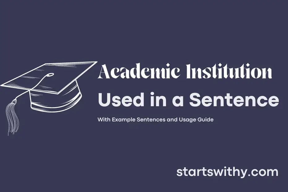 sentence with Academic Institution