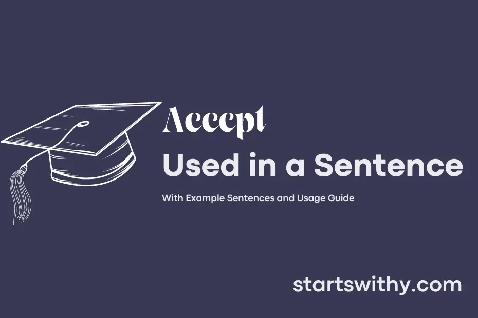 sentence with Accept