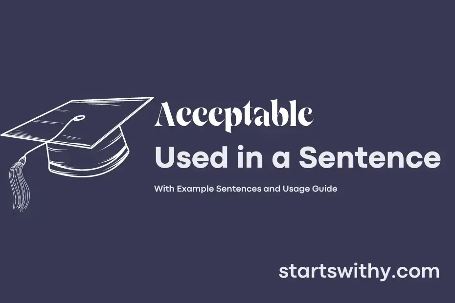 sentence with Acceptable