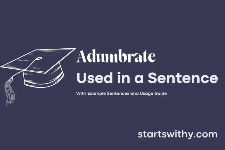 Adumbrate In A Sentence Examples 21 Ways To Use Adumbrate