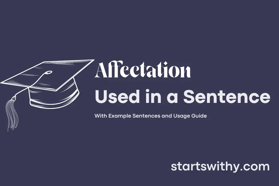 sentence with Affectation