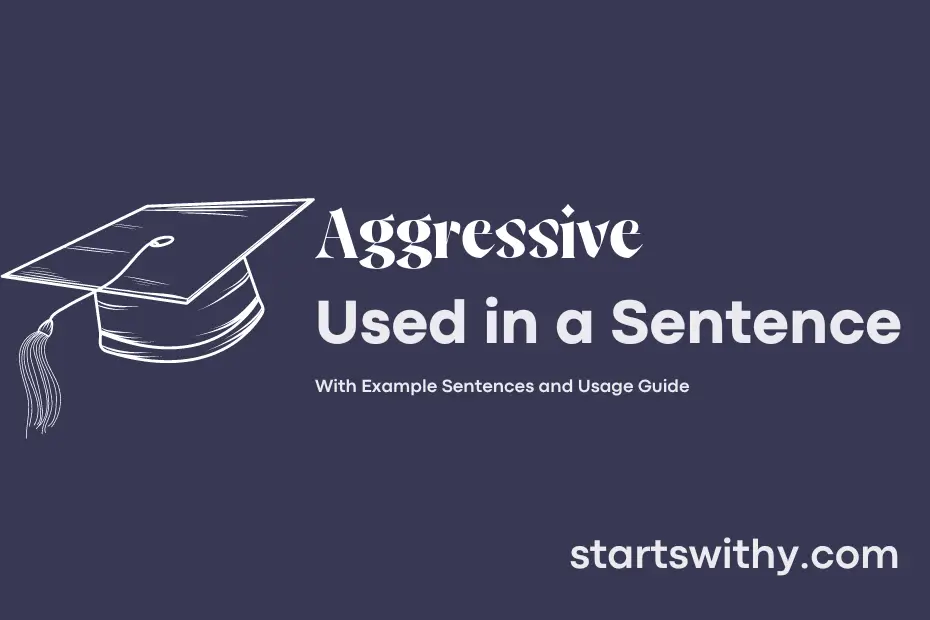 AGGRESSIVE In A Sentence Examples 21 Ways To Use Aggressive