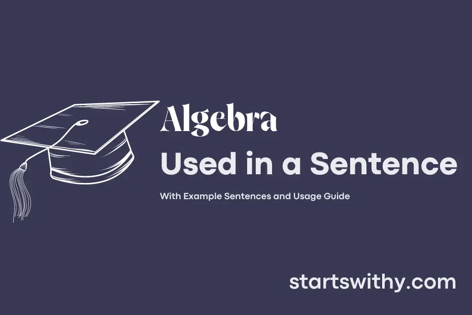 sentence with Algebra