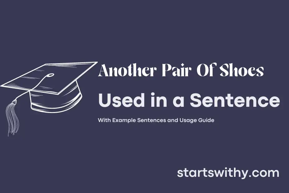 sentence with Another Pair Of Shoes