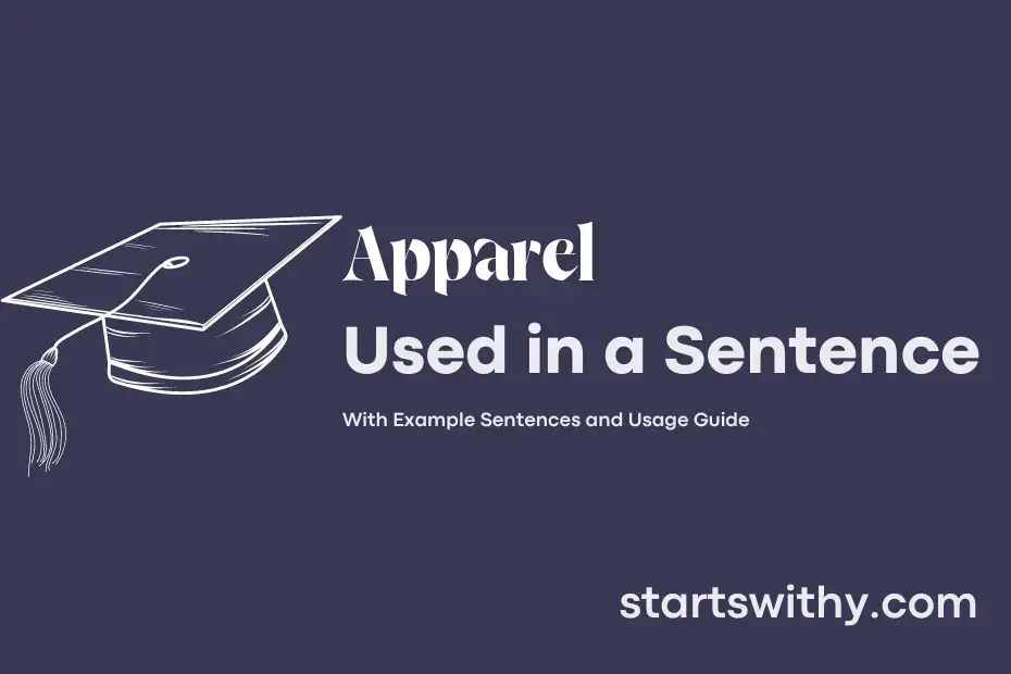 Apparel In A Sentence Simple