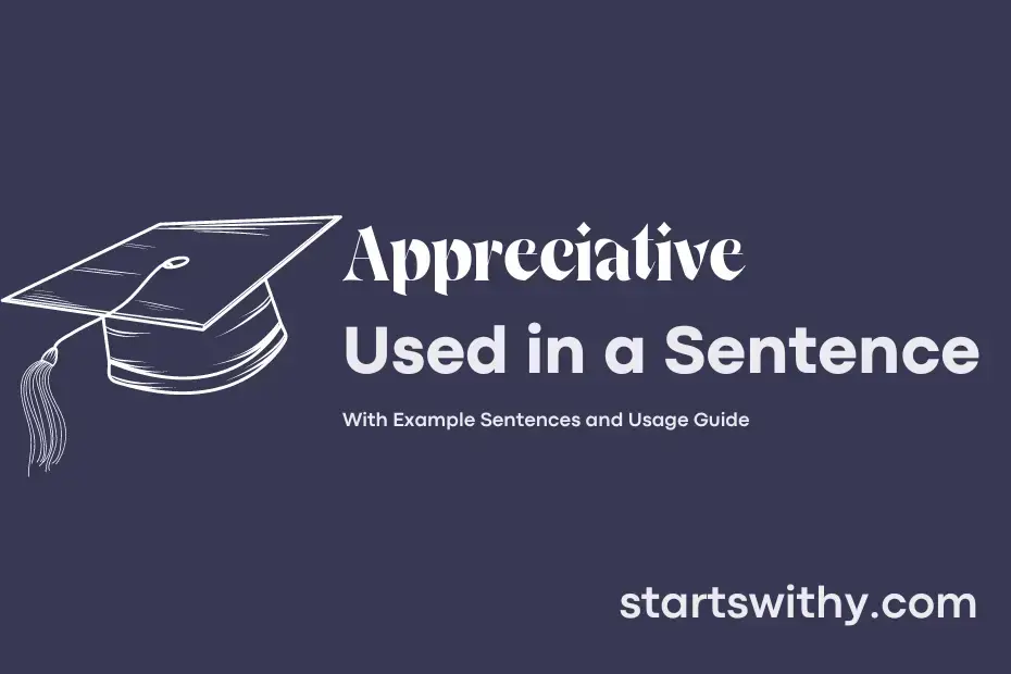 sentence with Appreciative