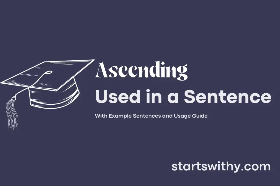 sentence with Ascending