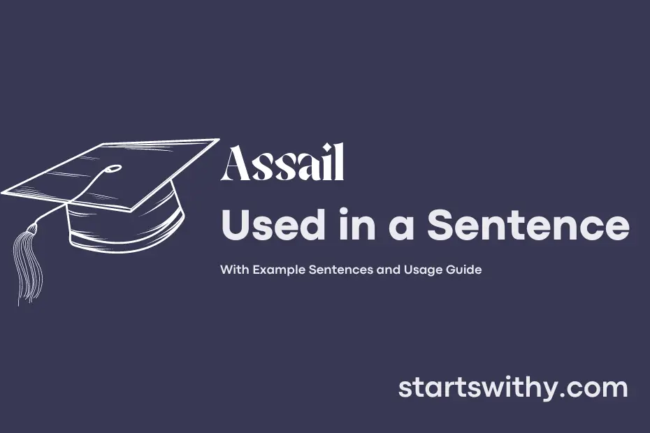 sentence with Assail