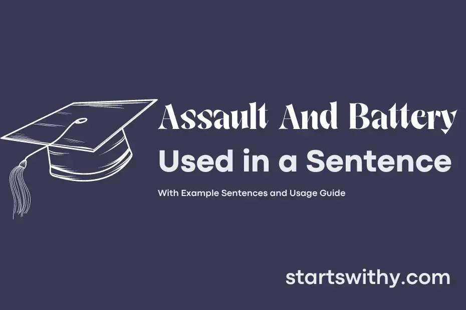 Assault And Battery In A Sentence Examples 21 Ways To Use Assault And Battery 3682