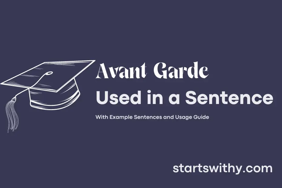 sentence with Avant Garde