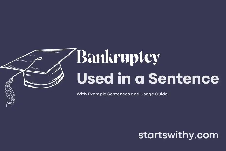 sentence with Bankruptcy