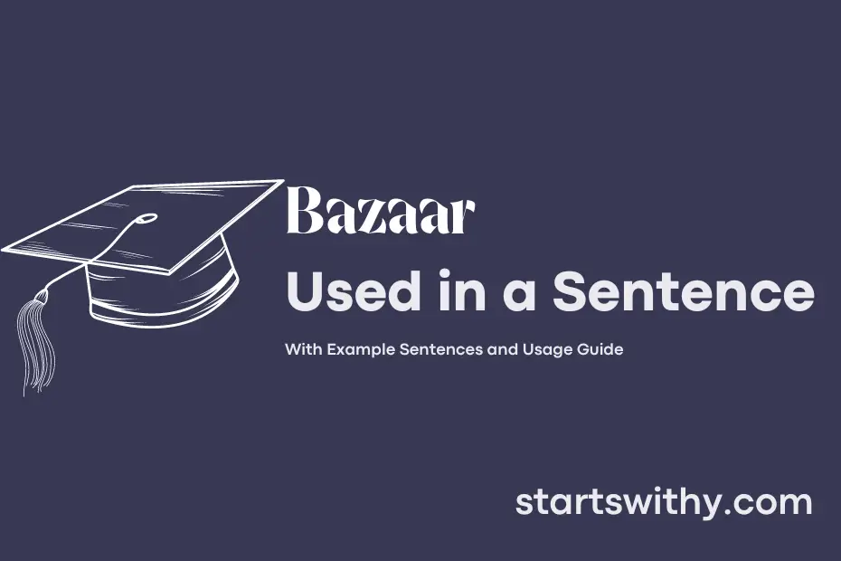 BAZAAR In A Sentence Examples 21 Ways To Use Bazaar