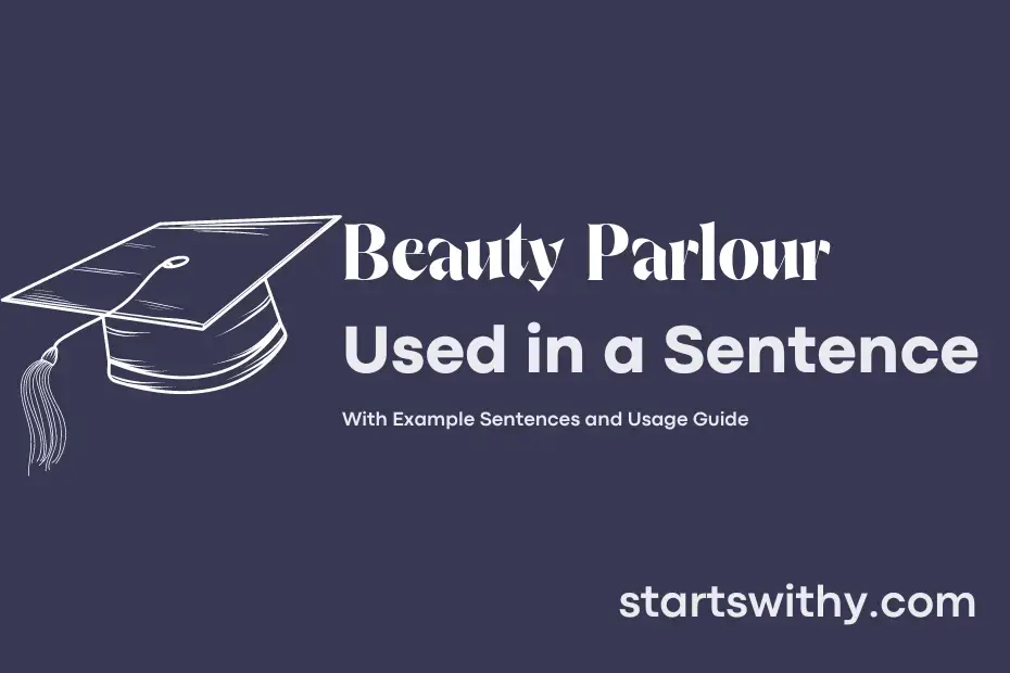 sentence with Beauty Parlour