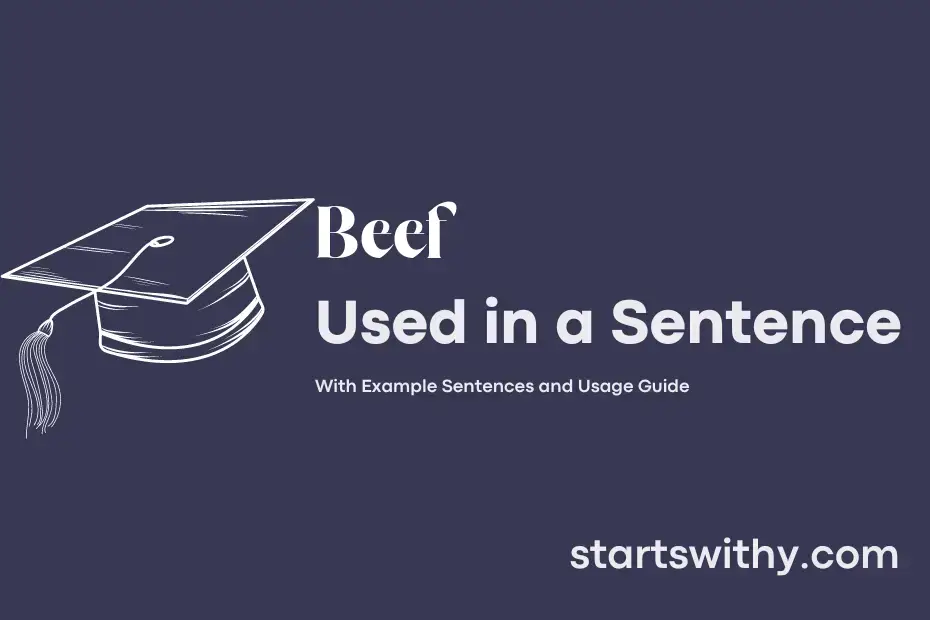 sentence with Beef