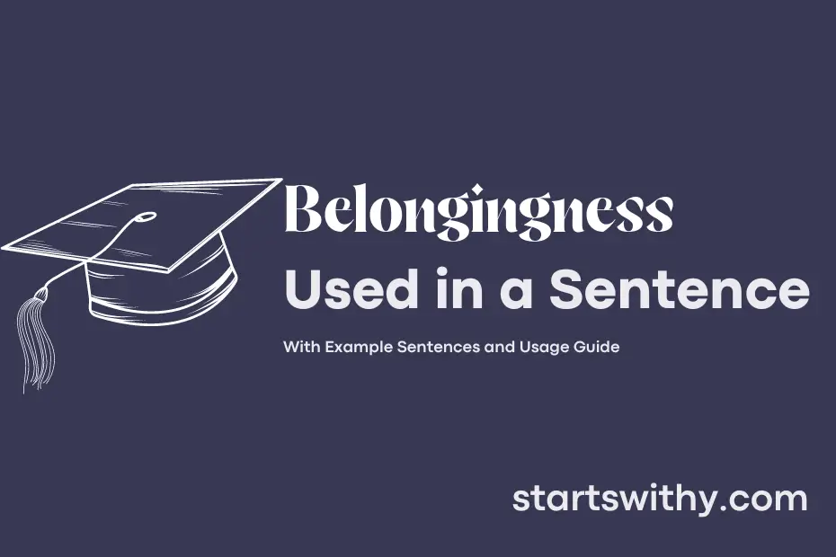 sentence with Belongingness