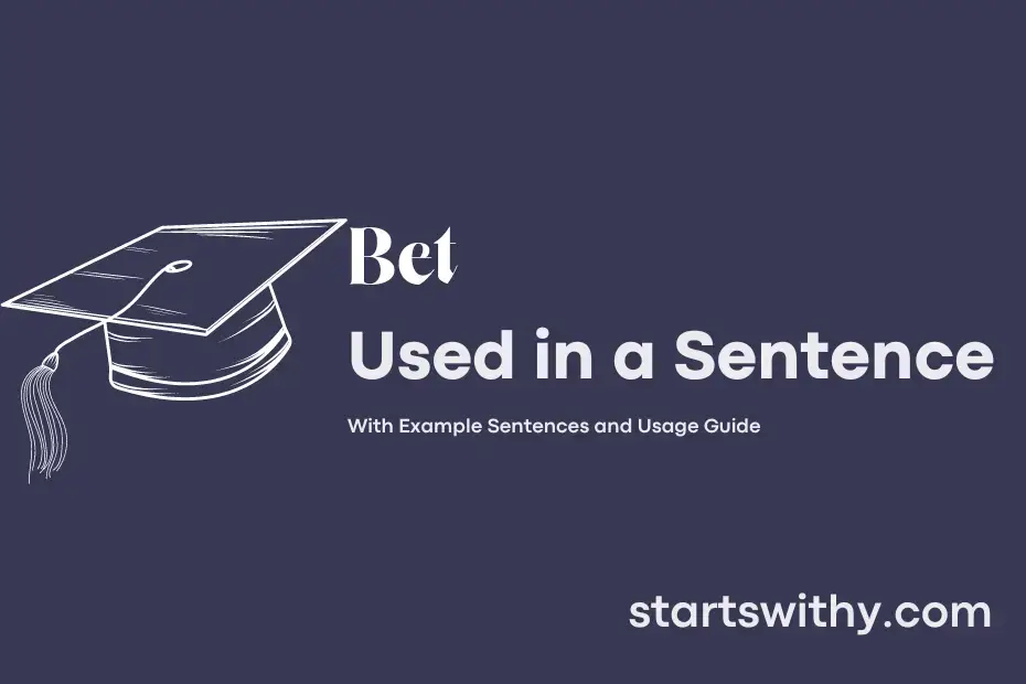 sentence with Bet