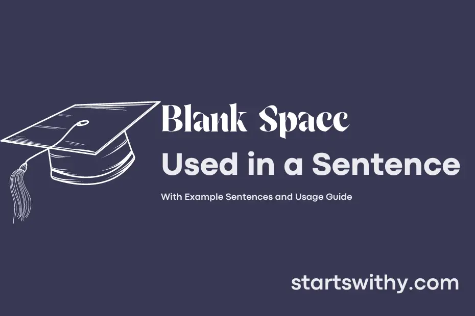 sentence with Blank Space