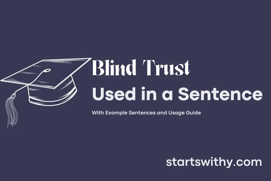 sentence with Blind Trust