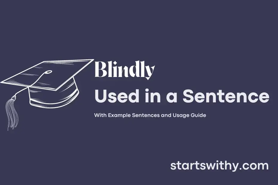 sentence with Blindly