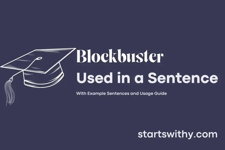 sentence with Blockbuster