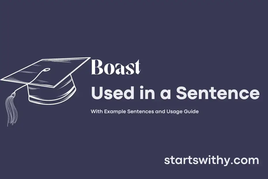 sentence with Boast