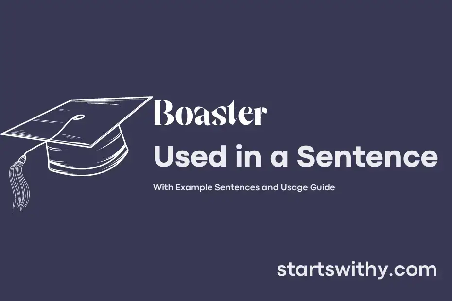 sentence with Boaster