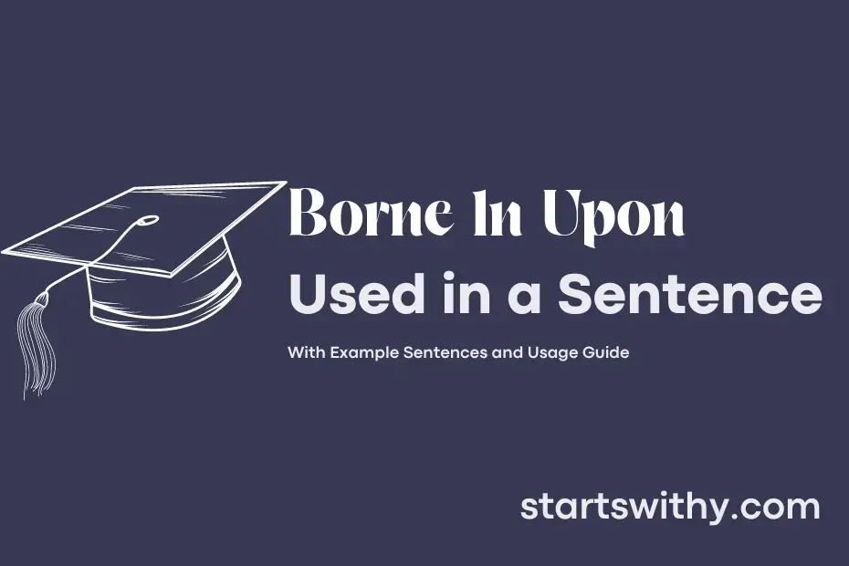 sentence with Borne In Upon