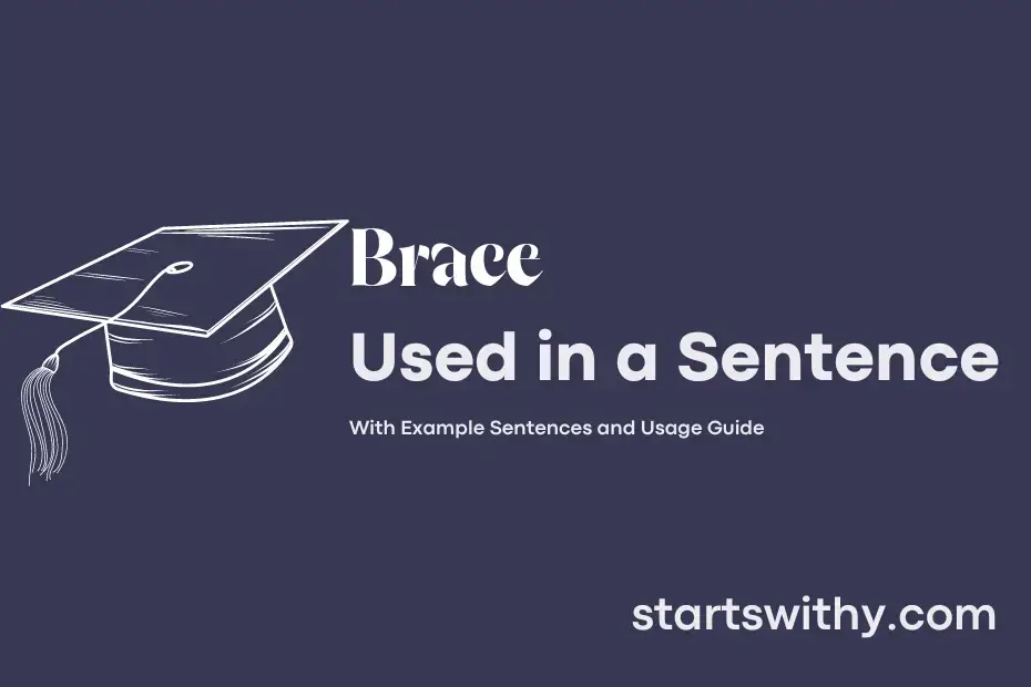 BRACE in a Sentence Examples 21 Ways to Use Brace