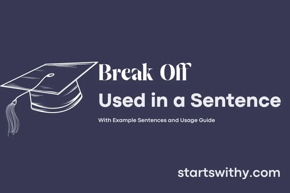 sentence with Break Off