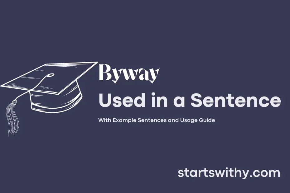 sentence with Byway