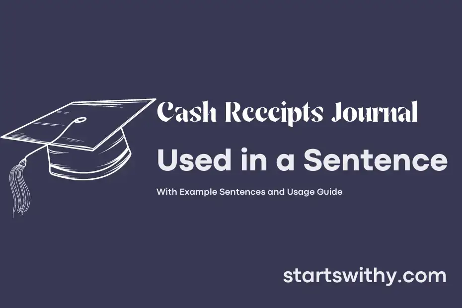 sentence with Cash Receipts Journal