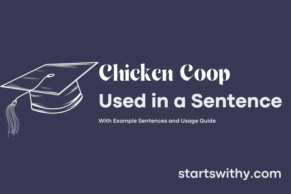 Use Chicken Coop In A Sentence