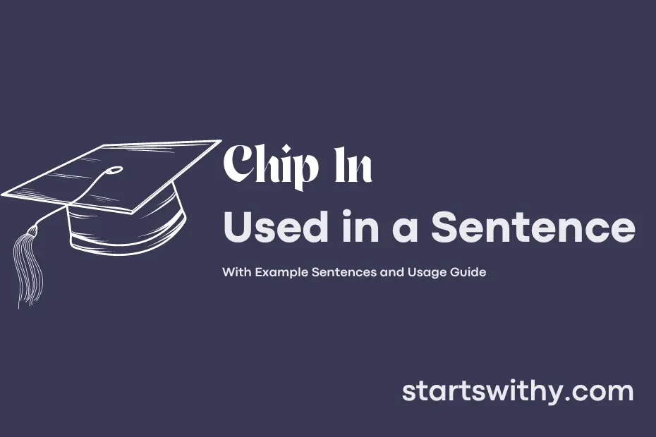 sentence with Chip In