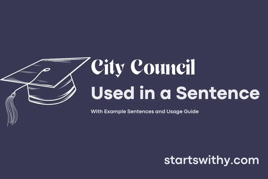 sentence with City Council