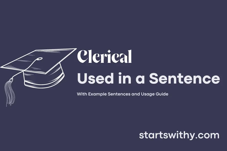 sentence with Clerical