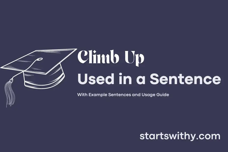 Climb Up In A Sentence