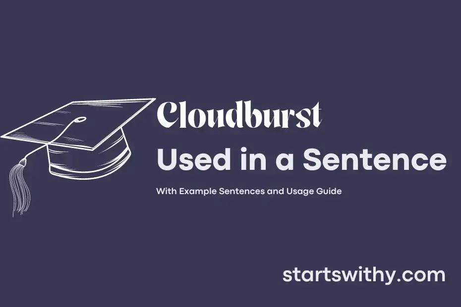 sentence with Cloudburst