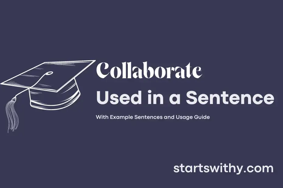 sentence with Collaborate