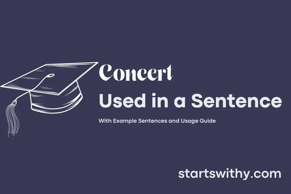 sentence with Concert