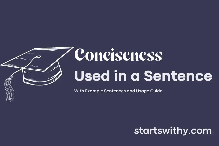 sentence with Conciseness