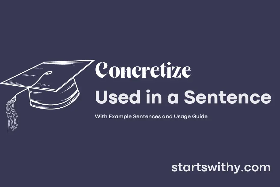 sentence with Concretize