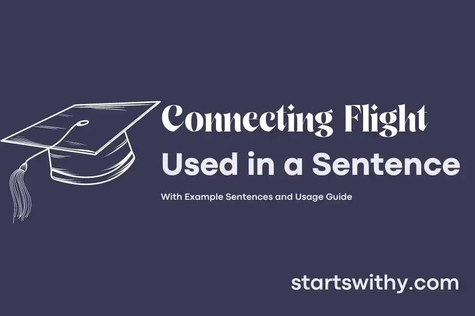 CONNECTING FLIGHT in a Sentence Examples: 21 Ways to Use Connecting Flight