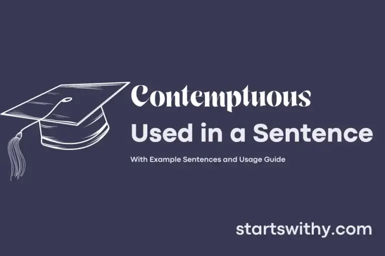 CONTEMPTUOUS In A Sentence Examples 21 Ways To Use Contemptuous   Contemptuous 768x512 