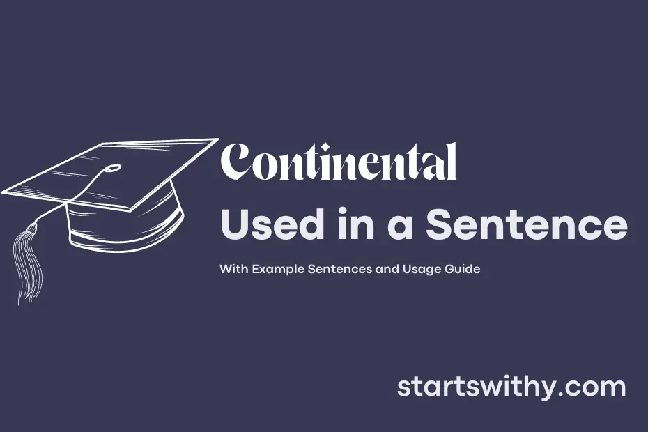 sentence with Continental